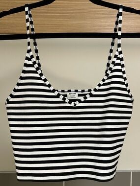 Aritzia Sunday Best Striped Cropped Tank Top